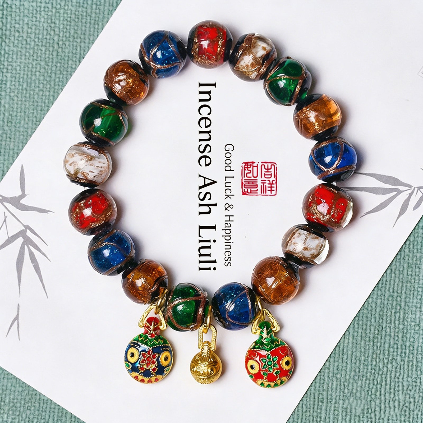 Incense ash glazed bracelet - 图片 2