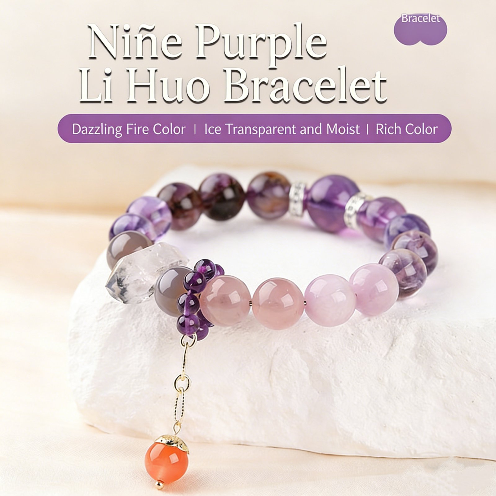 Nine Purple Li Fire Bracelet