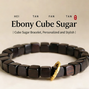 Ebony square running ring style bracelet